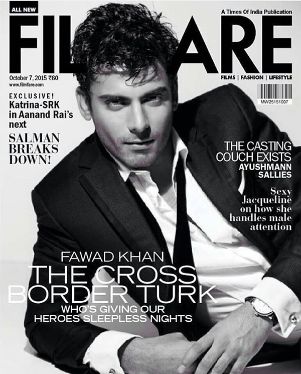 3. Фавад Кхан заманивал с обложки Filmfare.