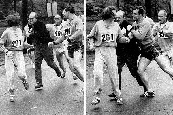 16. Kathrine, kendisi de maratondaki atletlerden olan erkek arkadaşının Semple’a vurduğu omuz darbesi sayesinde yakasını kurtarır ve koşuya devam eder.