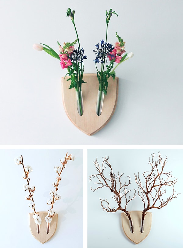 6. Настенные трофеи для любителей растений.