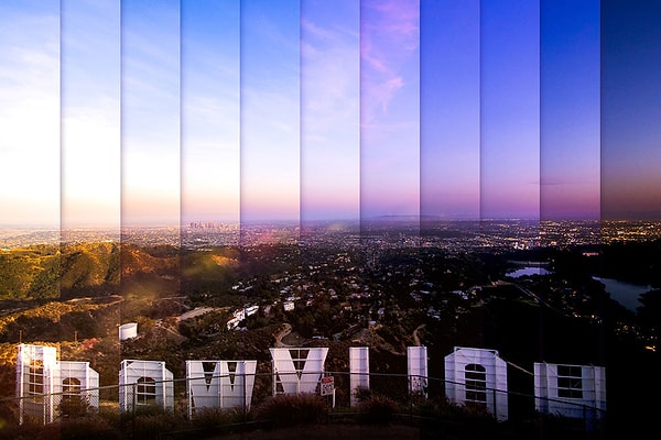 4. Голливуд. Общее количество объединенных фотографий - 11, время съемок - 1 час 15 минут