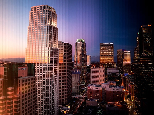 7. Лос-Анджелес. Общее количество объединенных фотографий - 55, время съемок - 1 час 10 минут