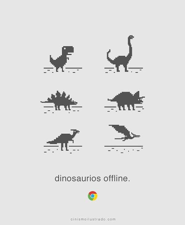 13. Çevrimdışı Dinozorlar