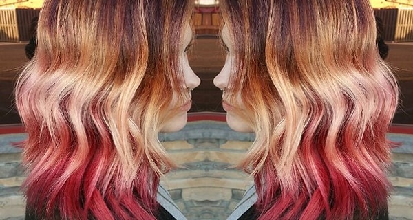 3. Волосы необычного оттенка: цвет заката