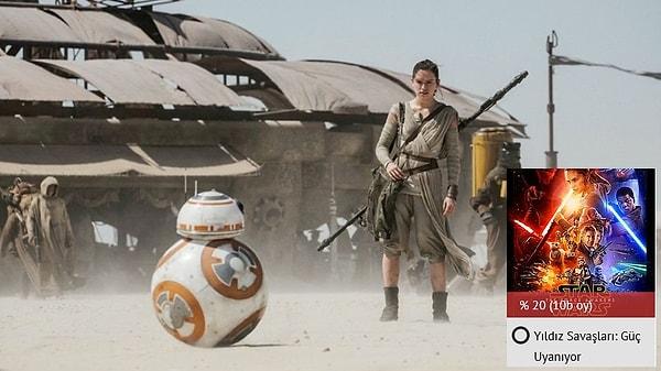 3. Bilim-Kurgu türünde yılın en iyi filmi: Star Wars: Güç Uyanıyor