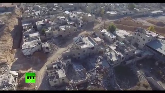 Kıyamet Gününü Yaşayan Şam Şehri Drone ile Havadan Böyle Görüntülendi