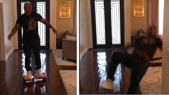 Demir Adam Mike Tyson Hoverboard Üzerinden Kötü Düştü