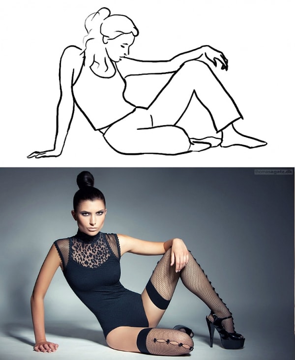 10. Задумчивая и сексуальная. Одежда может быть самой разной: от чулок до мини-юбки.