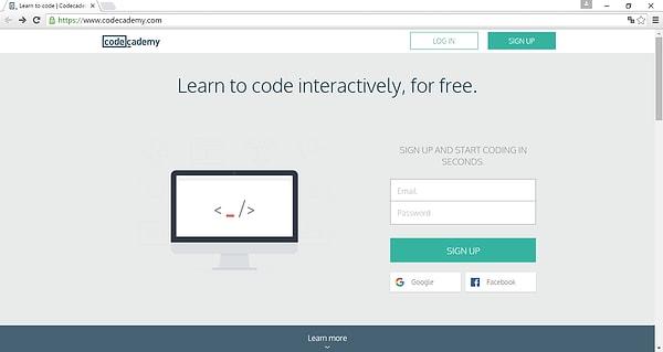 10. Codeacademy: Kodlamayı interaktif olarak ücretsiz öğrenin