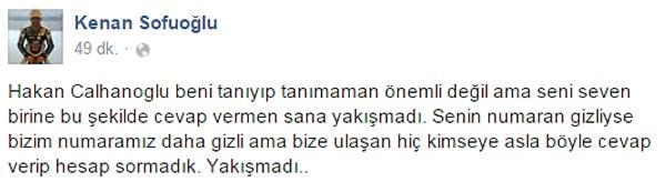 Bununla yetinmeyen Sofuoğlu Facebook'tan sitem etti