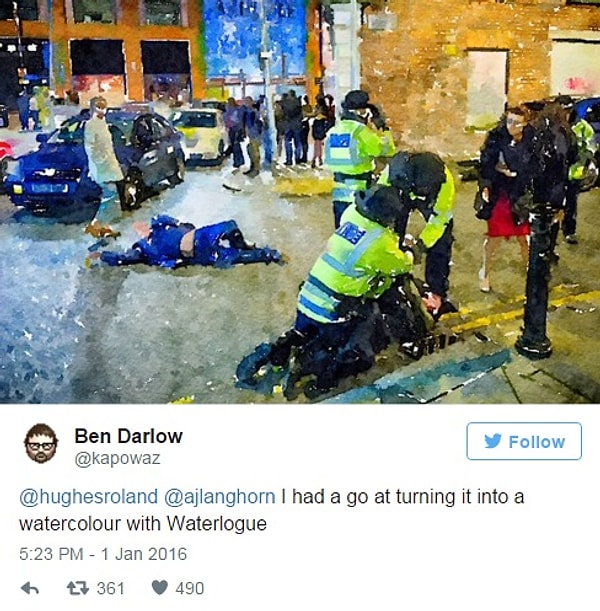 Другие попробовали себя в роли художников, превратив фото в настоящие картины.