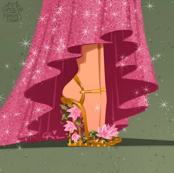 Дивная принцесса Жизель оказалась в туфельках от Dolce & Gabbana.