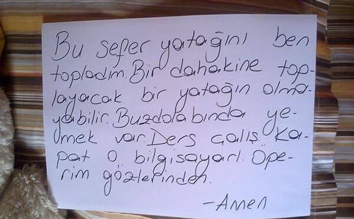 Annelerden Çocuklarına Küçük Kağıtlarda Yazılmış 16 Sevimli Not