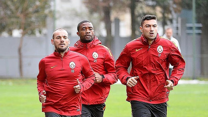 Galatasaray'da Sneijder ve Burak Yılmaz Çalışmalara Başladı