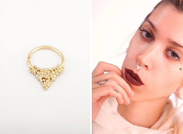 12. Кольцо, похожее на ослепительную подвеску.