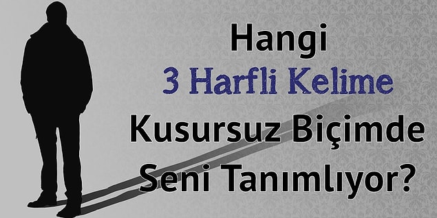 2. Hangi 3 Harfli Kelime Seni Kusursuz Bir Biçimde Tanımlıyor?