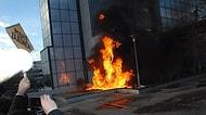 Kosova'da Başbakanlık Binasını Ateşe Verdiler