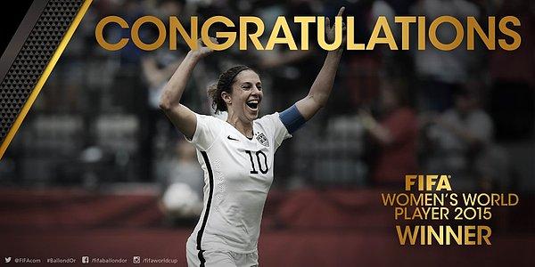 Dünyada Yılın En İyi Kadın Futbolcusu: Carli Lloyd