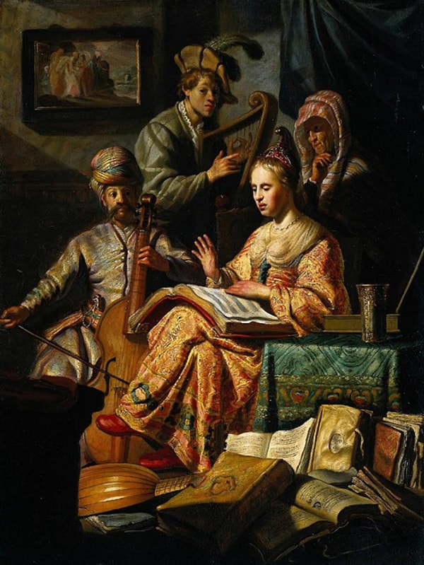 5. Рембрандт "Аллегория музыки" (1626).