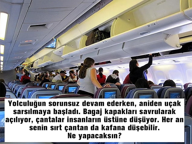 Uçak sarsılmaya başladı..!