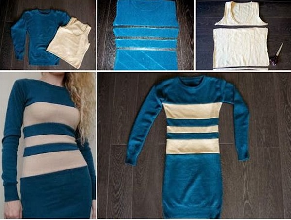 12. Композиционное платье.