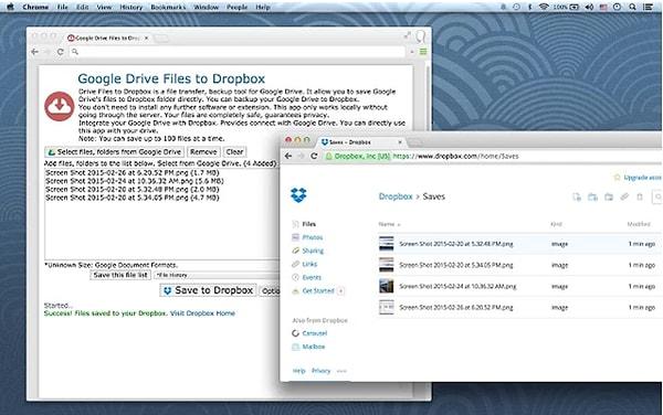 Drive Files to Dropbox