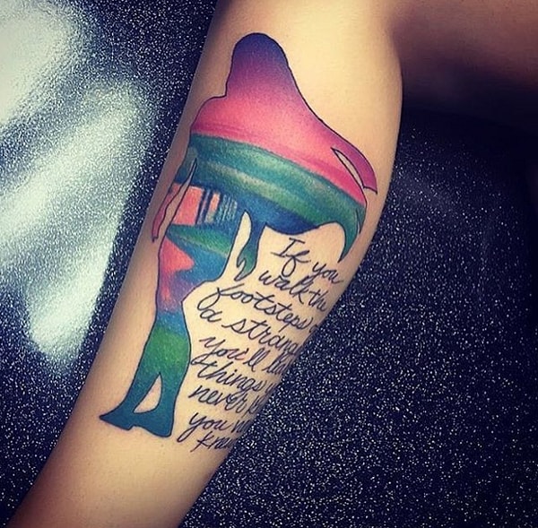 6. Красочный силуэт Покахонтас: