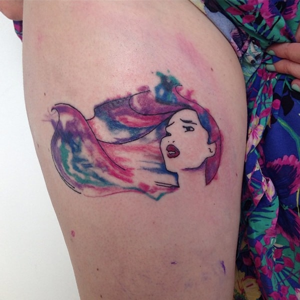 11. Превосходная акварельная татуировка: