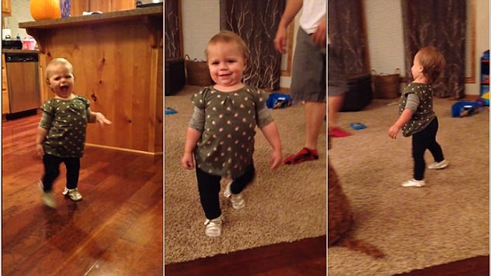 Hamile Annesinin Yürüyüşünü Taklit Eden Cimcime