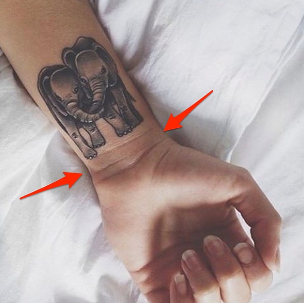 2. Раскеты - поперечные линии на запястье.