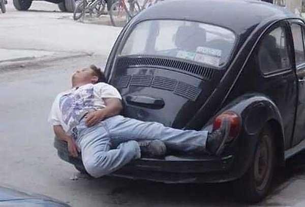 19. He fell asleep while trying to re enact Street Fighters car smash stage