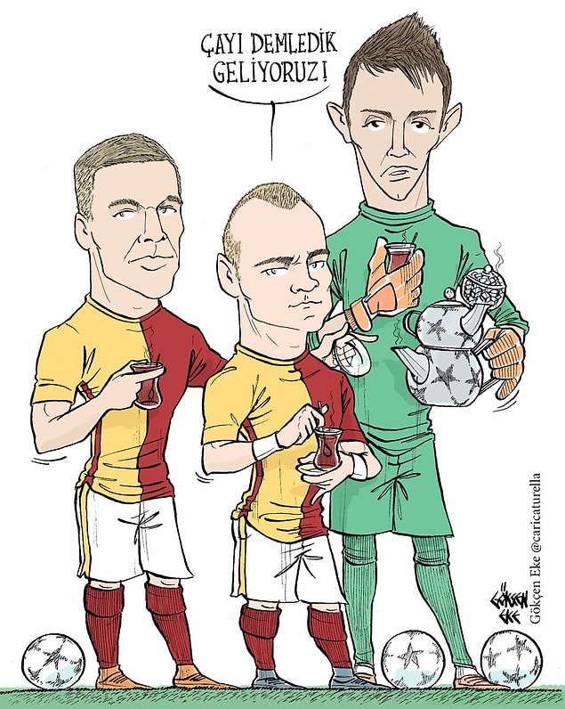 5. Çayı demledik geliyoruz - Podolski, Sneijder, Muslera