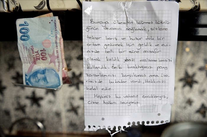 Cizre'de Askerlerin Yemek Yedikleri Eve Bıraktıkları Not Gözlerinizi Yaşartacak!