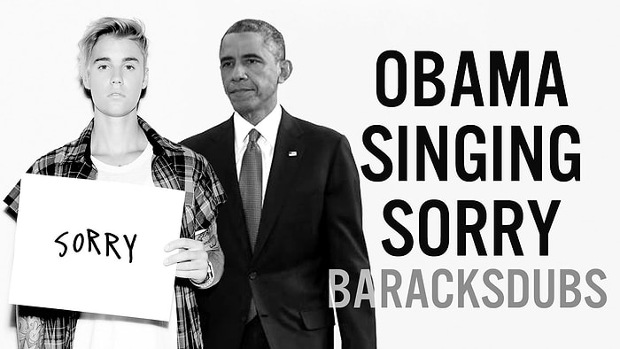 Obama'ya Demeçlerinden Justin Bieber'ın Sorry Parçasını Söylettiler