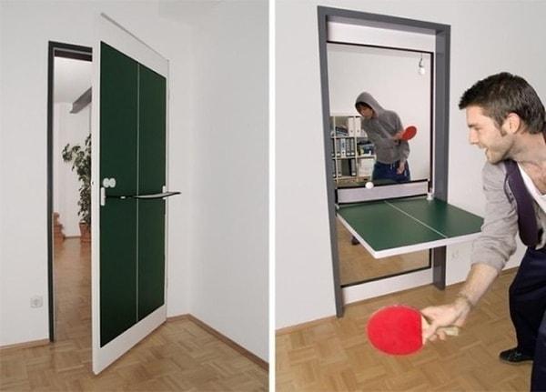 Masa tenisi olabilen kapı