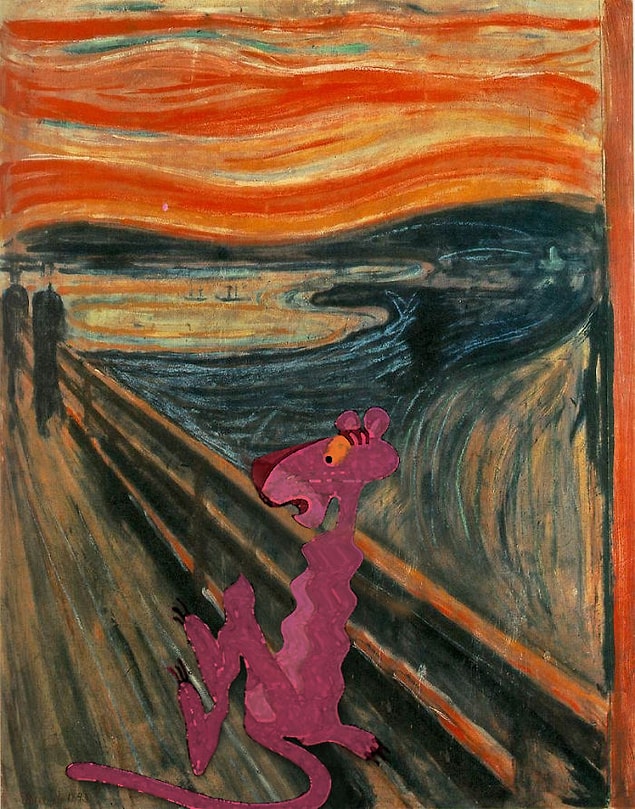 8. Tabii Pembe Panter çığlık atar. Buruş buruş olmuş.