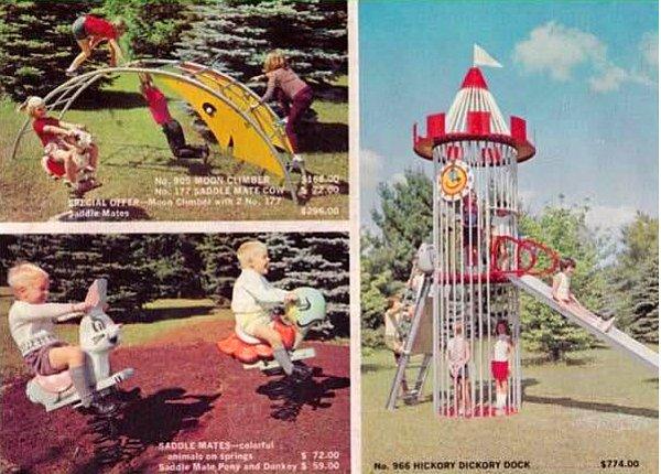4. O zamanlar parklardaki oyuncaklar kauçuk gibi yumuşak maddelerle kaplanmıyordu. O yıllarda çocuk olup, sıcak metalde haşlanmadıysanız çok şanslısınız demektir.