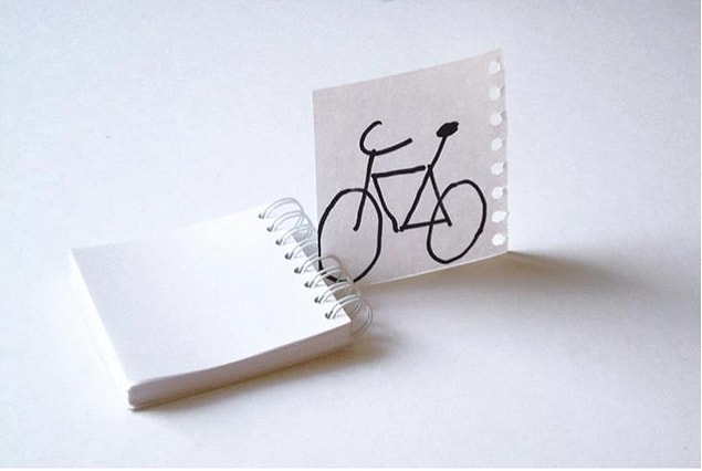 4. Ya da bisiklet park edilebilen bir defter.