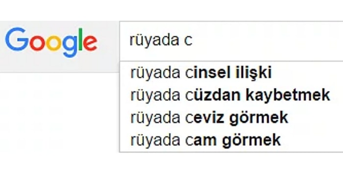 Google'ı Rüya Tabirleri Kitabı Gibi Kullanan Halkımızdan Bilinçaltı Şovlu 21 Arama