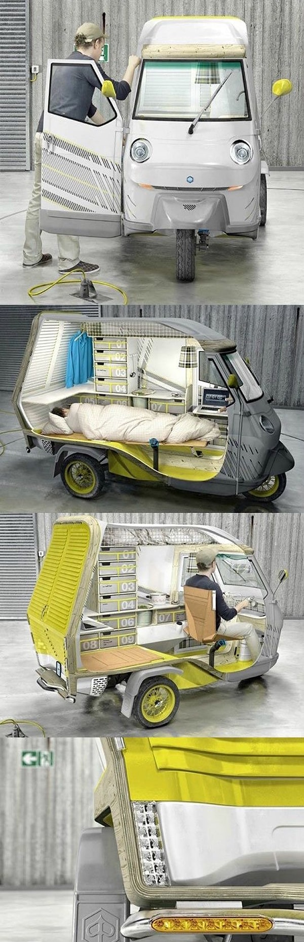 7. А как вам такой мопед-караван?