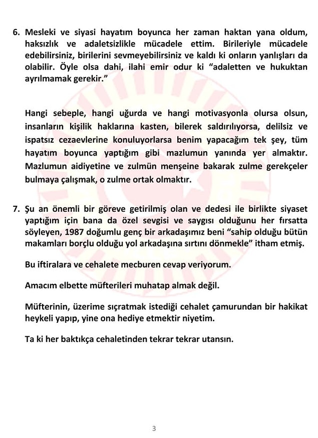 'Mazlumun aidiyetine ve zulmün menşeine bakarak zulme gerekçeler bulmaya çalışmak, o zulme ortak olmaktır'