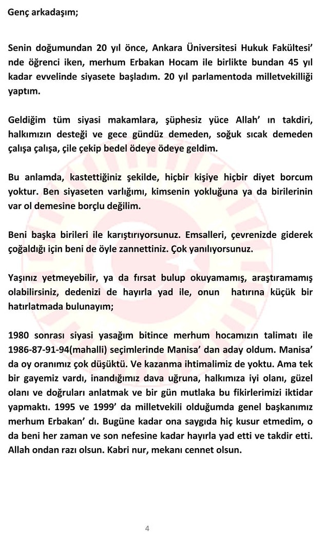 'Ben siyaseten varlığımı, kimsenin yokluğuna ya da birilerinin var ol demesine borçlu değilim'