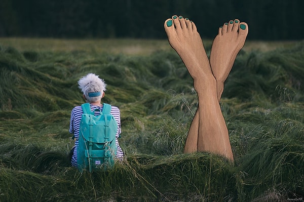 Зеленые ногти, зеленая трава, зеленый рюкзак, зеленая голова – Чехия