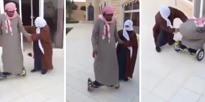 Hoverboard'a İlk Kez Binen Babanın Neşeli Anları