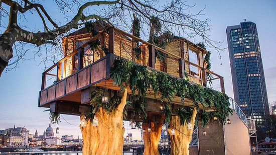 Африканский домик на дереве в самом центре Лондона