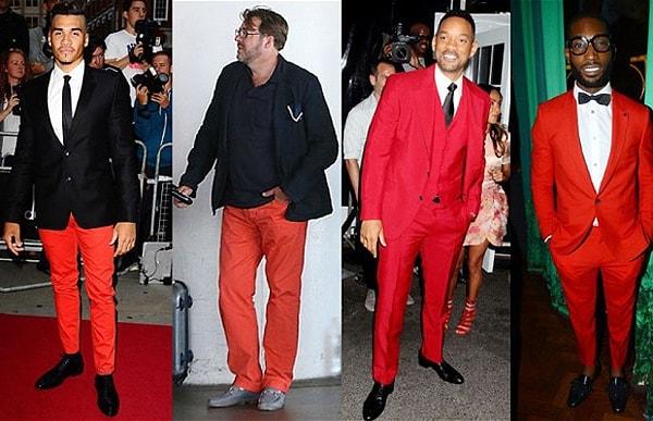 1. Kırmızı renk pantolon sence bir erkeğe yakışır mı?