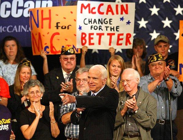 6. Cumhuriyetçi Partide 2008’de John McCain, Iowa’da dördüncü olmasına rağmen New Hampshire’da farklı kazanınca adaylık yolu kendisine açılmıştı.