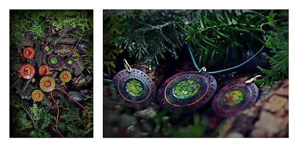 Создатель часто «выгуливает» украшения в лесу не только для того, чтобы сделать пару снимков