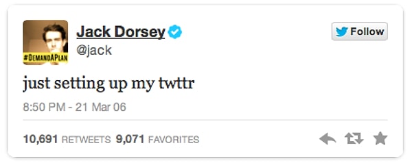 6. 10 годовщина первого сообщения в Twitter и 100 лет со дня основания Bayerische Motoren Werke, т.е. BMW – МАРТ