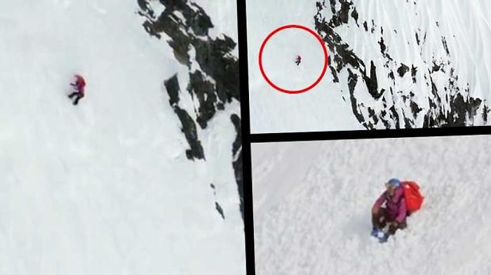 Yaklaşık 300 Metreden Aşağı Yuvarlanan Kayakçının Yaşam Mücadelesi