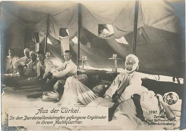 9. Çanakkale Savaşı sırasında İngiliz esirler, Türkiye.